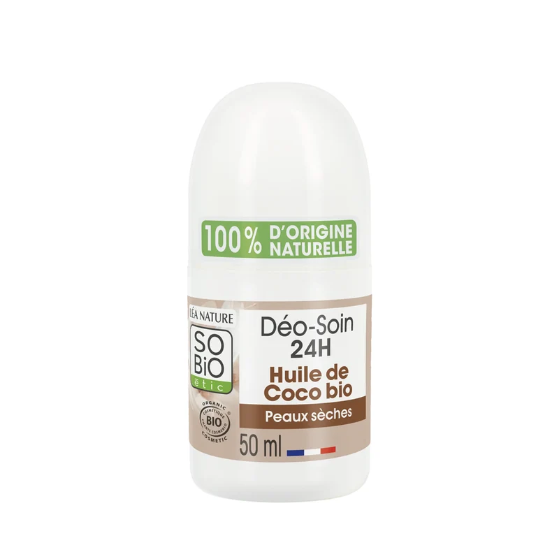 So Bio étic • Déo-soin Protection Huile de Coco Bio - Peaux sèches - Roll-on