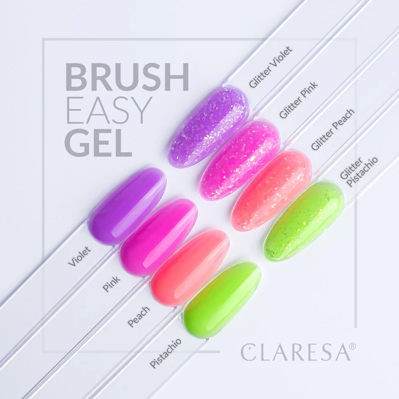 Claresa | Gel en bouteille - Brush Easy Gel - Glitter Violet - 5 ml