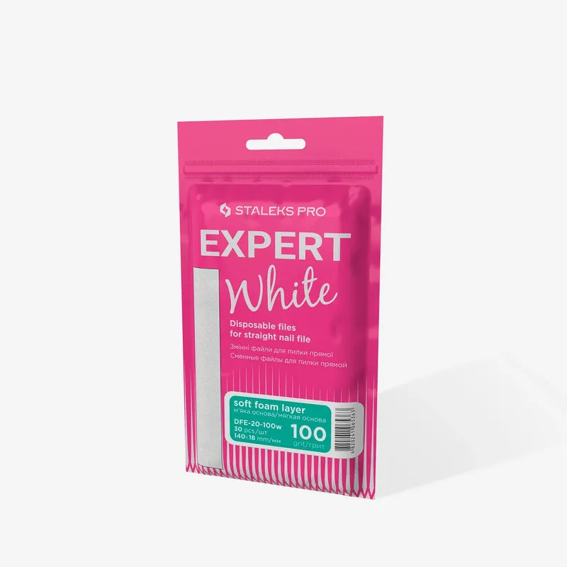 STALEKS | EXPERT 20 Limes adhésives jetables base souple pour lime droite, grain 100 (30 pièces)