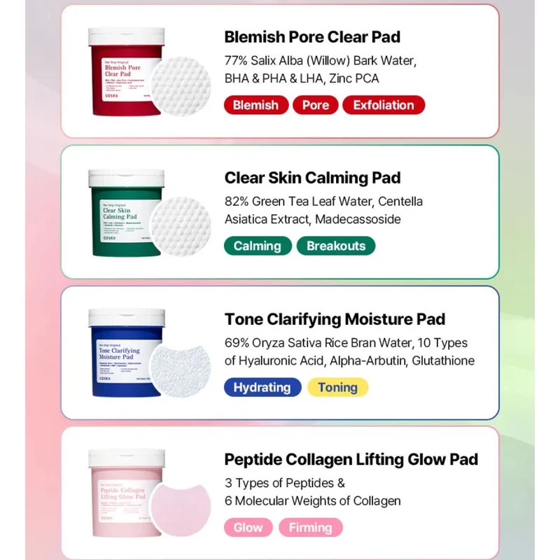 COSRX One Step Clarifying Moisture Pad 100 Pads / 230ml