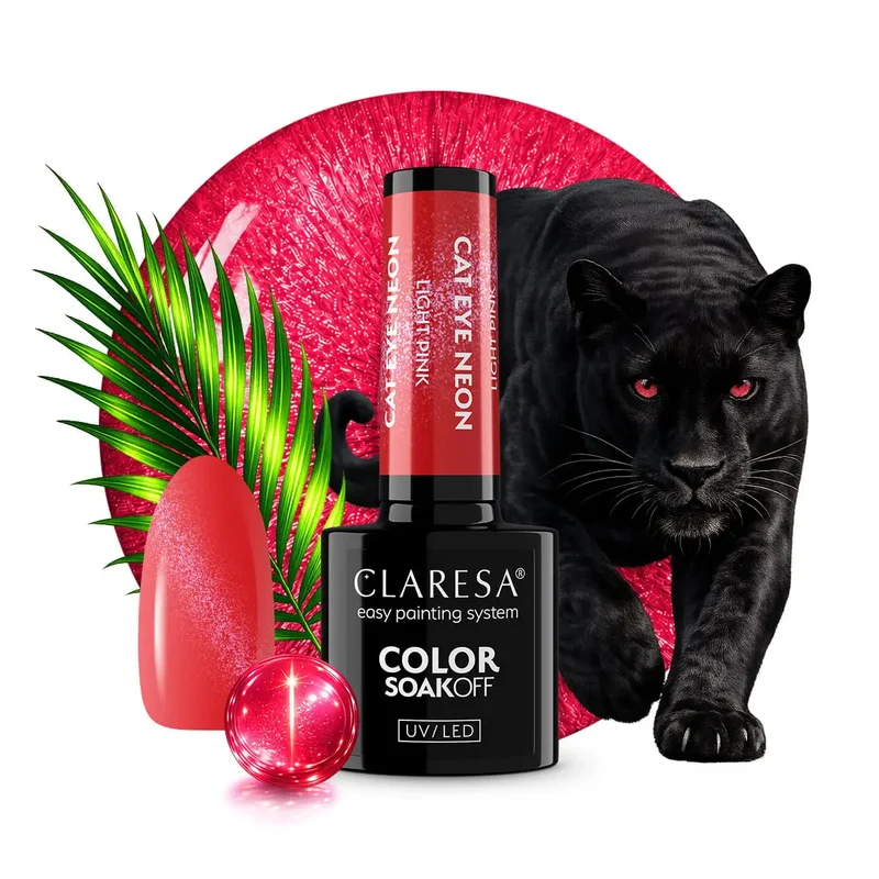 Claresa | Vernis semi-permanent Cat Eye Neon - Light Pink - 5ml