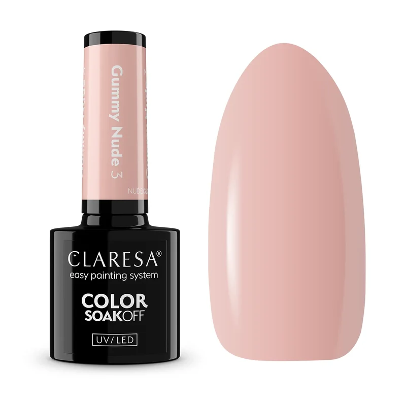 Claresa | Vernis semi-permanent Nude Glow Gummy Nude n°3 - 5ml