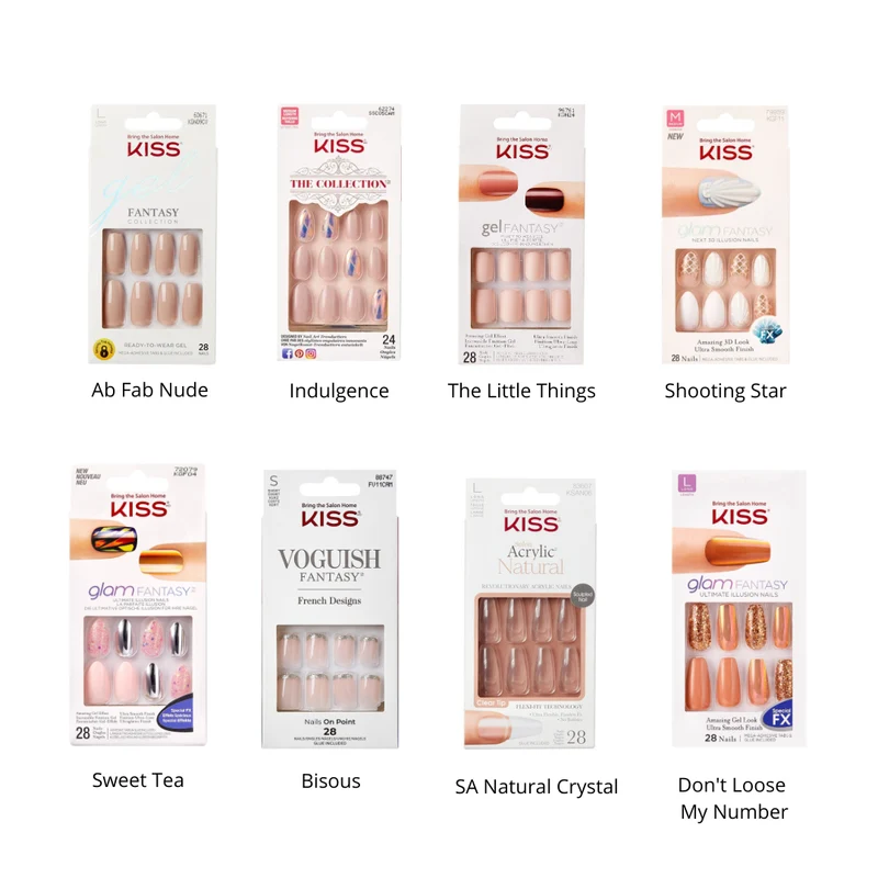 Pack de 3 press on nails Kiss Products à composer