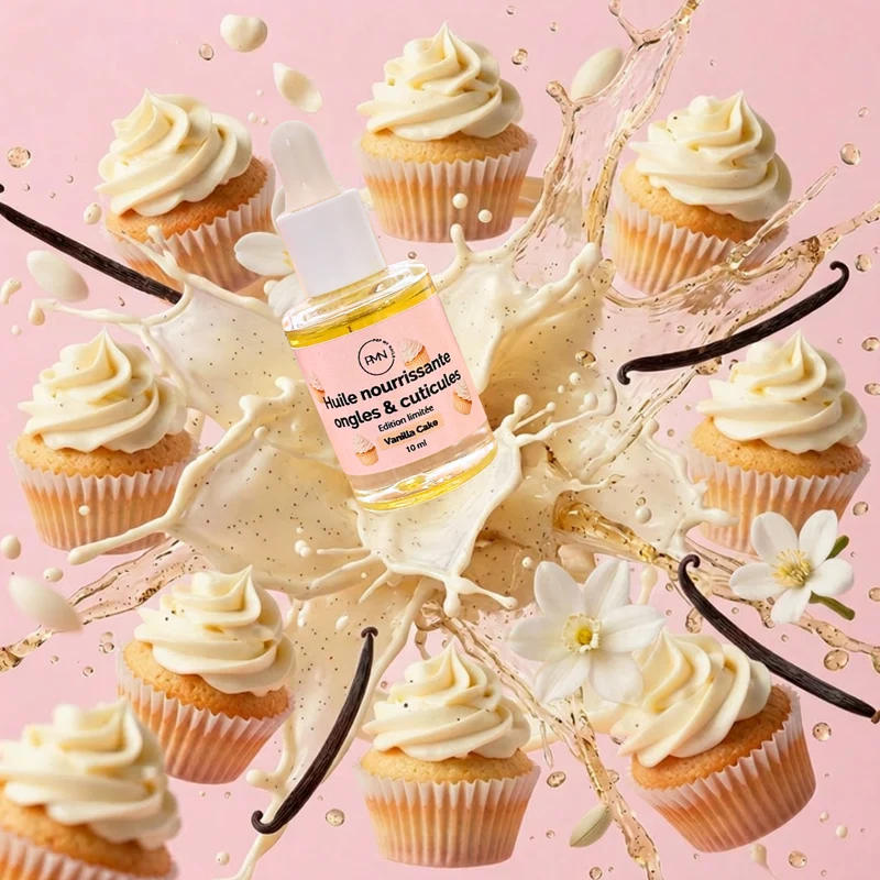 Pop My Nails | Huile nourrissante ongles & cuticules Vanilla Cake - Edition limitée