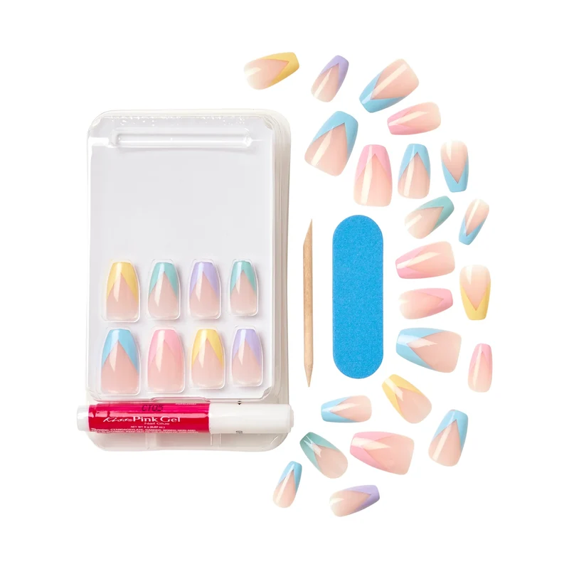 Kiss Products | Faux ongles KS Voguish Fantasy French - Disco Ball