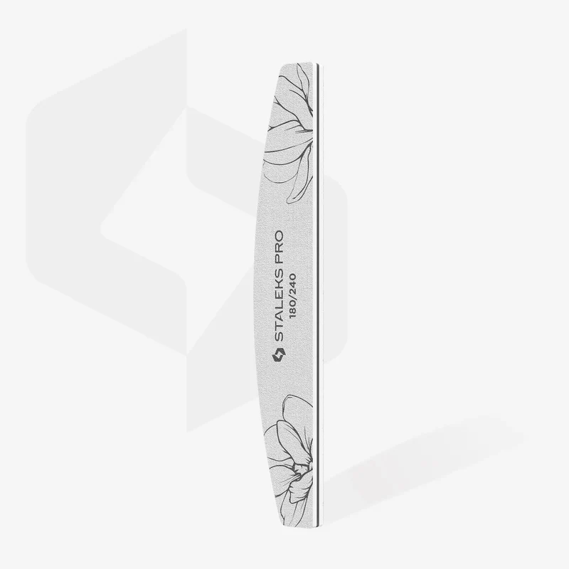 Staleks | Lime à ongles minérale forme croissant EXPERT 40 grain 180/240 - 25 pièces