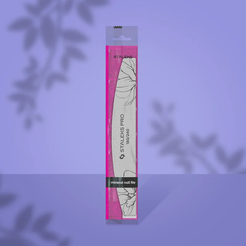 Staleks | Lime à ongles minérale forme croissant EXPERT 40, 180/240 - 1 pièce