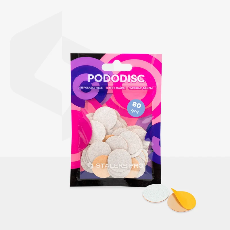 Staleks | Embouts interchangeables pour disque pédicure PODODISC PRO M (20mm) grain 80 - 50 pièces