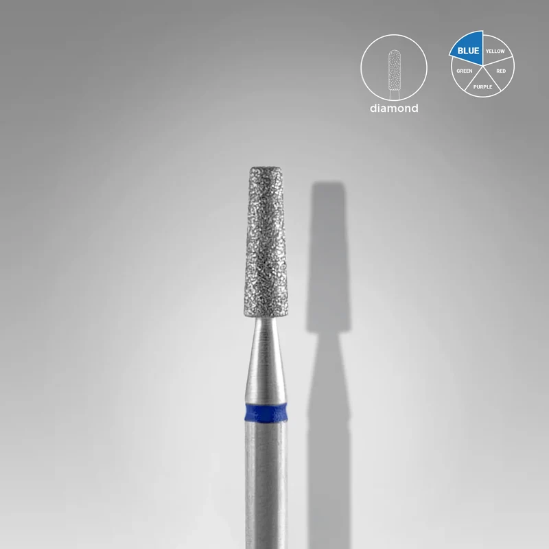 Staleks | Embout ponceuse diamanté, «tronc», bleu, diamètre de la tête 2,5 mm, partie active 8mm