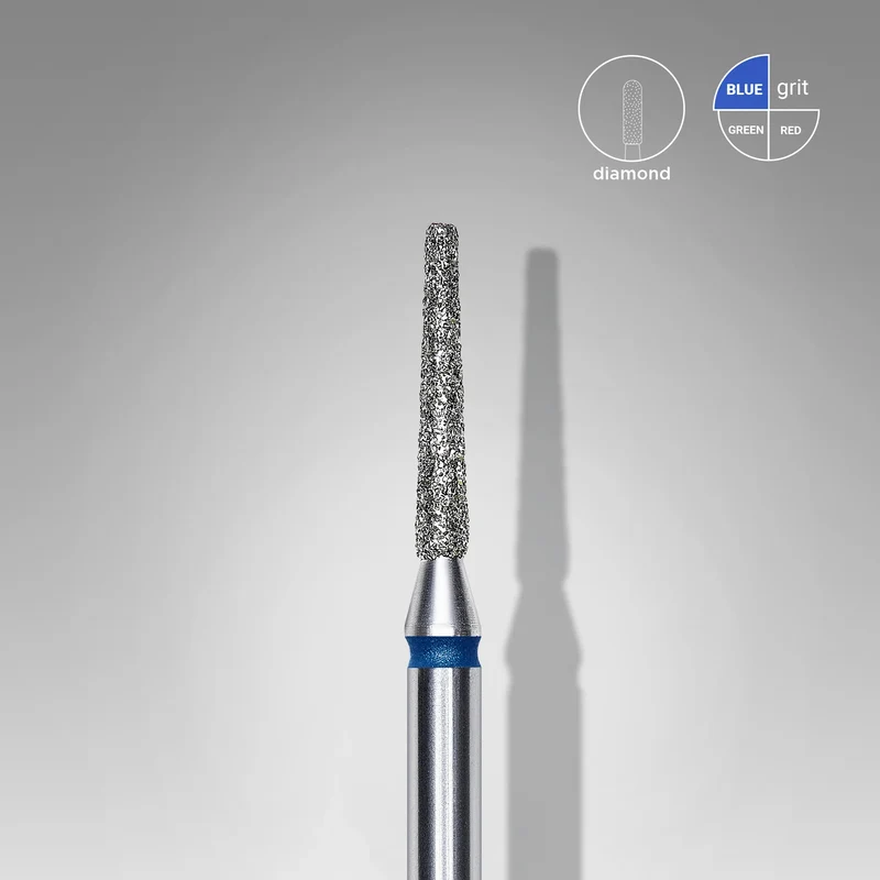 Staleks | Embout ponceuse diamanté, «tronc», bleu, diamètre de la tête 1,6 mm, partie active 10mm
