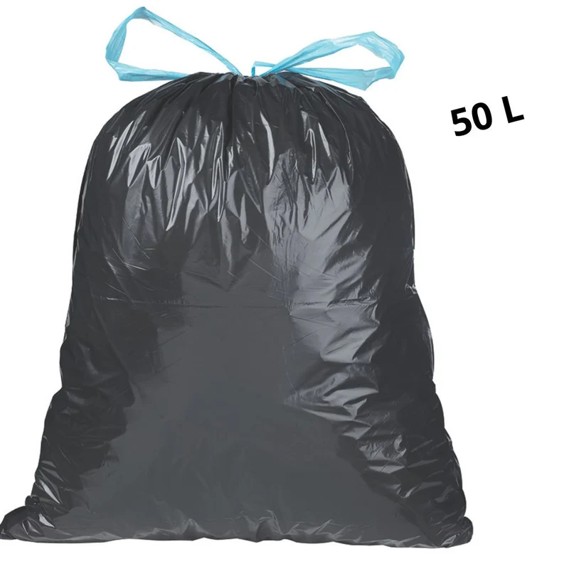 Sacs poubelle à liens coulissants
