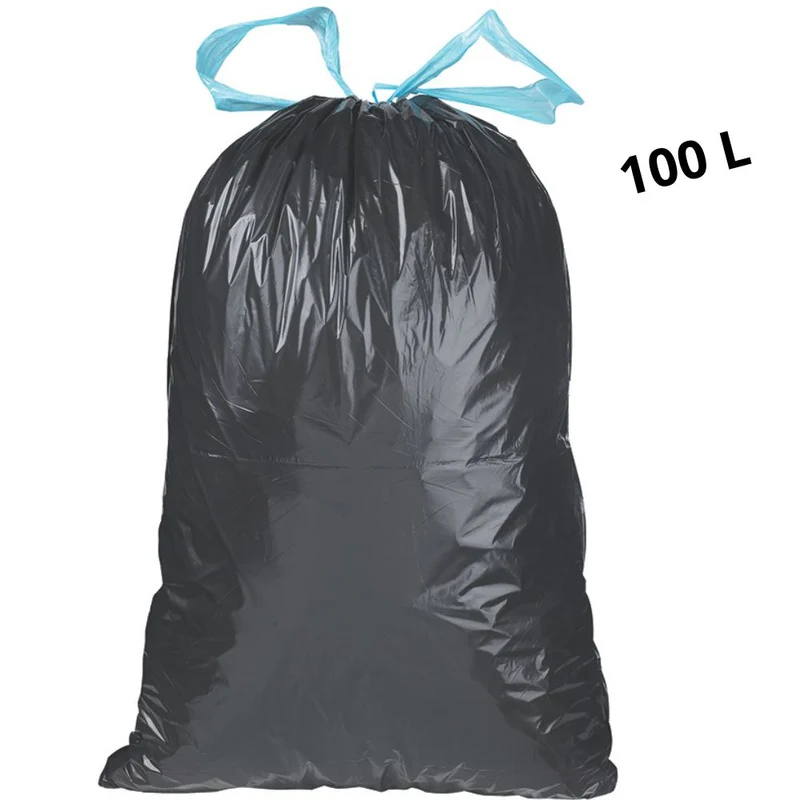 Sacs poubelle à liens coulissants
