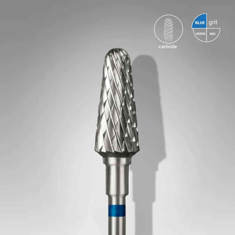 Staleks | Embout ponceuse carbure, «tronc», bleu, diamètre de la tête 6 mm, partie active 14mm