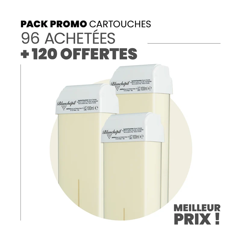 96 cartouches achetées + 120 cartouches offertes