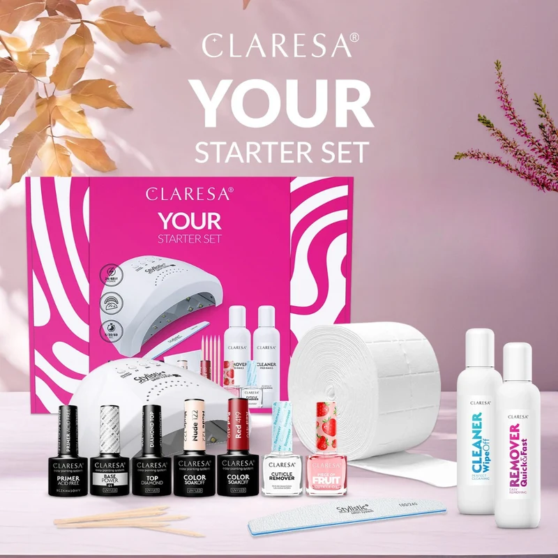Claresa | Your Starter Set - Kit de démarrage avec lampe UV/LED - 13 produits