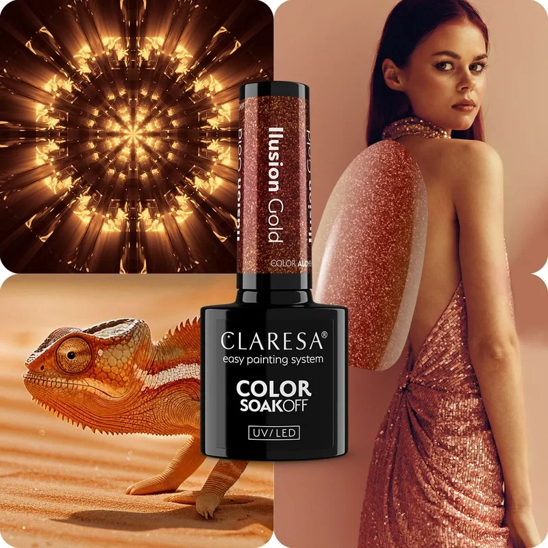 Claresa | Vernis semi permanent Alchemy Ilusion Gold - 5ml