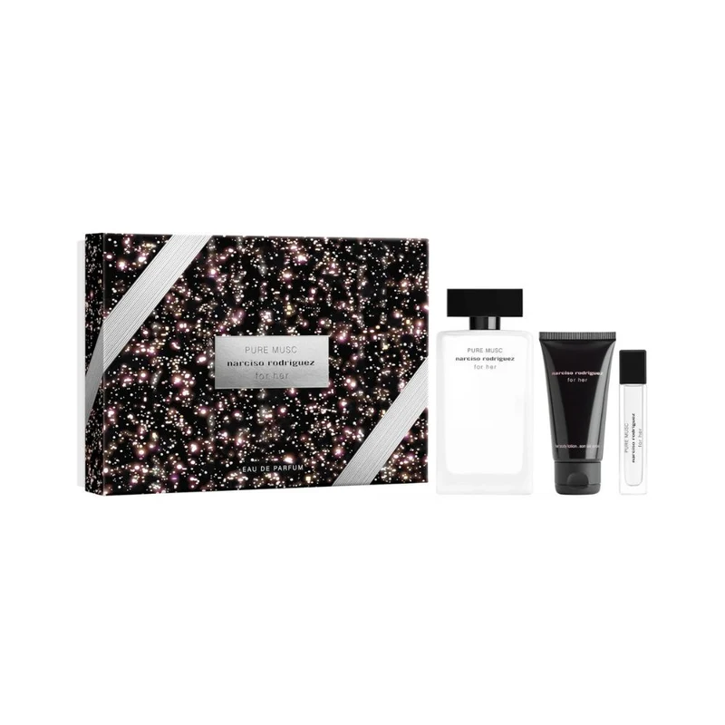 Narciso Rodriguez For Her Pure Musc EDP Gift Set (EDP 100ml + Body Lotion 50ml + Purse Spray EDP 10ml)