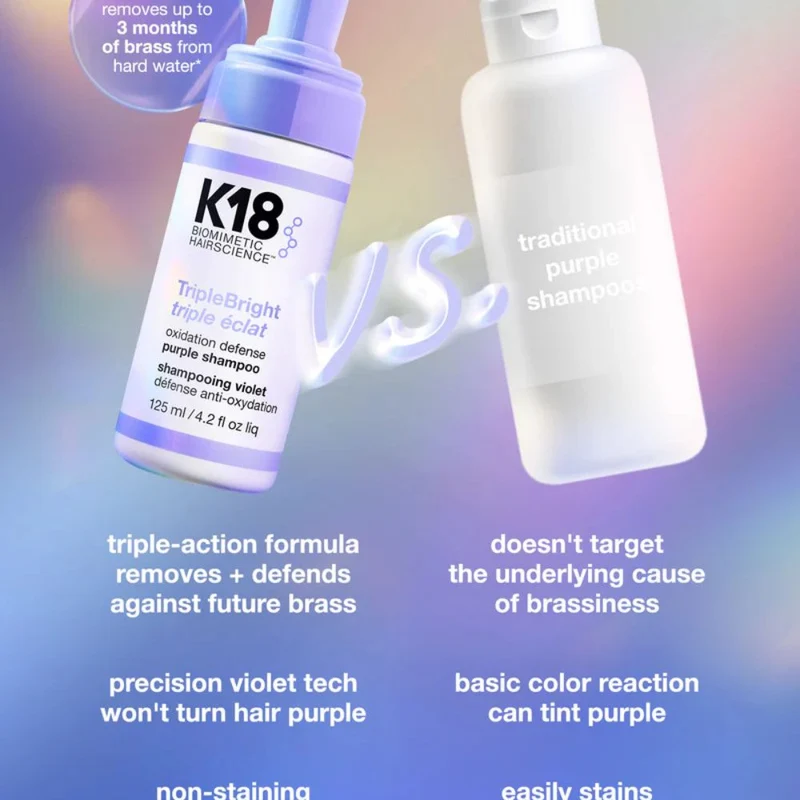 K18 TripleBright Oxidation Defense Purple Shampoo 125ml