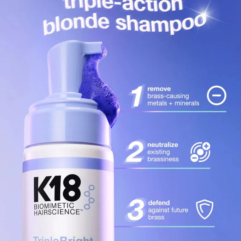 K18 TripleBright Oxidation Defense Purple Shampoo 125ml