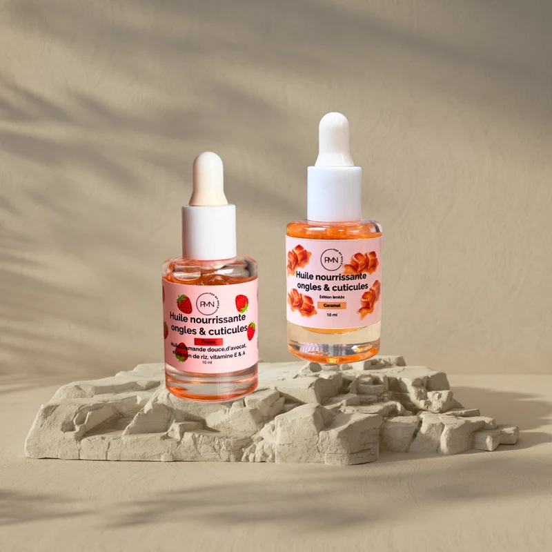Pop My Nails | Duo d'huiles nourrissantes ongles & cuticules caramel & fraise