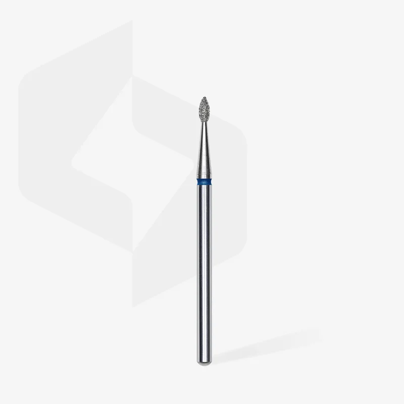 Staleks | Embout ponceuse diamanté, « goutte», bleu, diamètre de la tête 1,6 mm, partie active 4mm