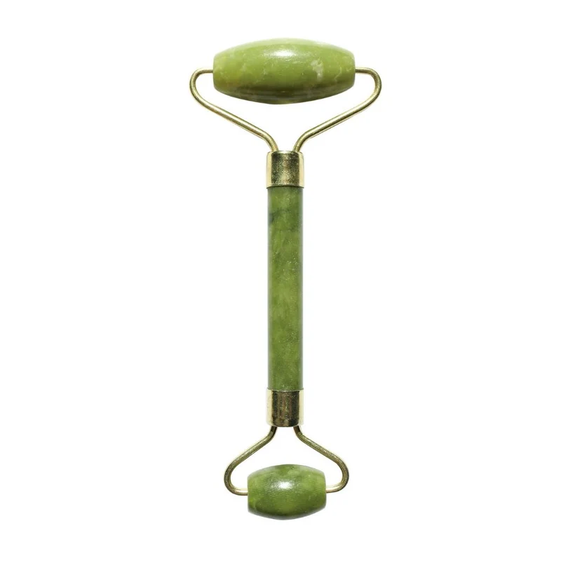 Masseur visage en pierre de jade-VERT + HOUSSE