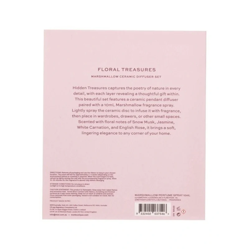 MOR Marshmallow Floral Treasures Ceramic Diffuser Set