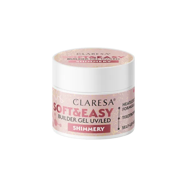 Claresa | Gel de construction - Soft & Easy - Shimmery - 45g