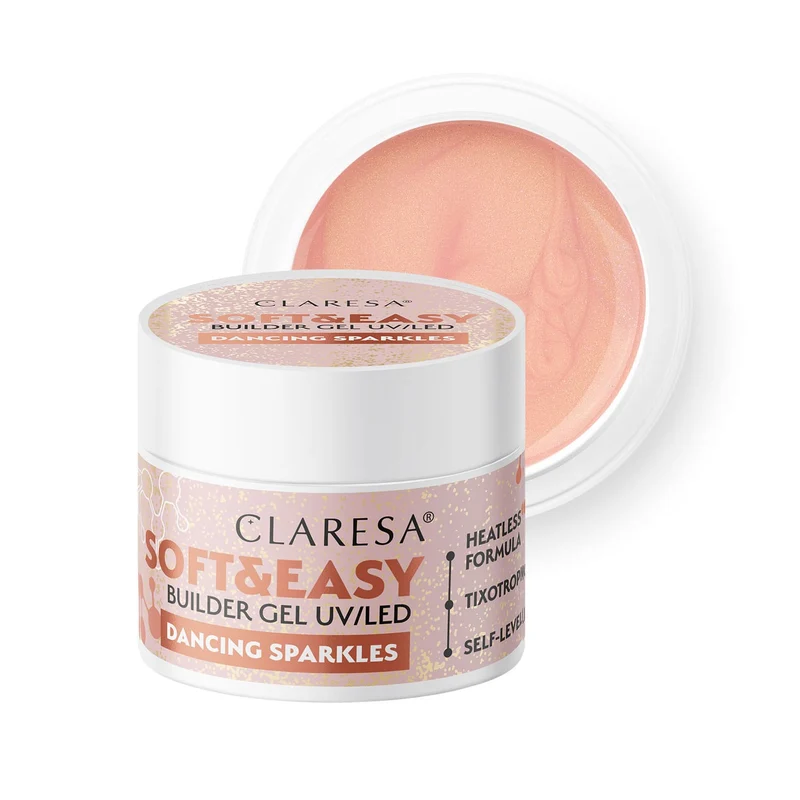 Claresa | Gel de construction - Soft & Easy - Dancing Sparkles - 12g