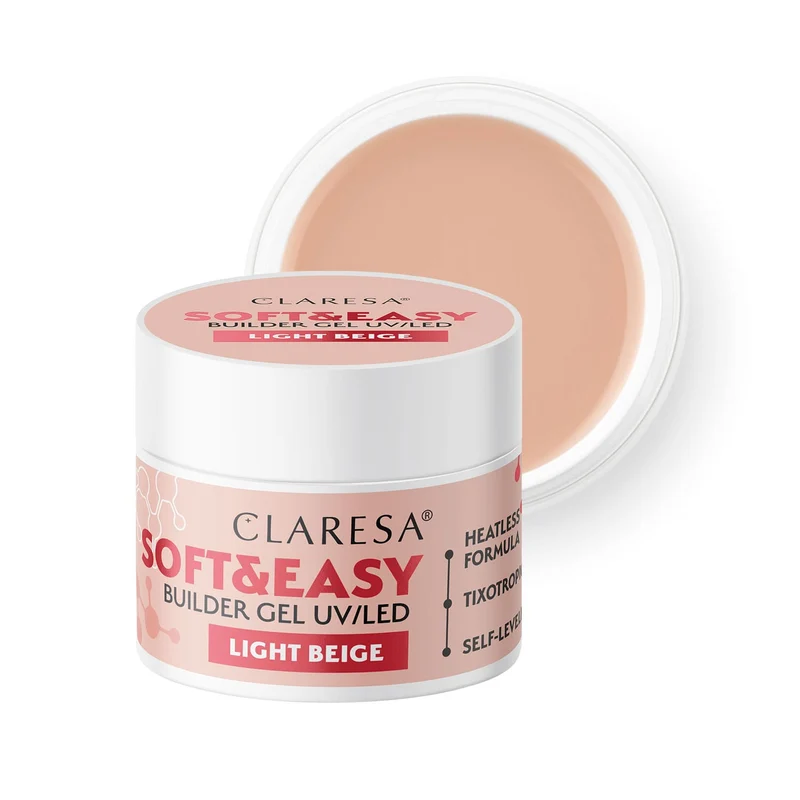 Claresa | Gel de construction - Soft & Easy - Light Beige 90g