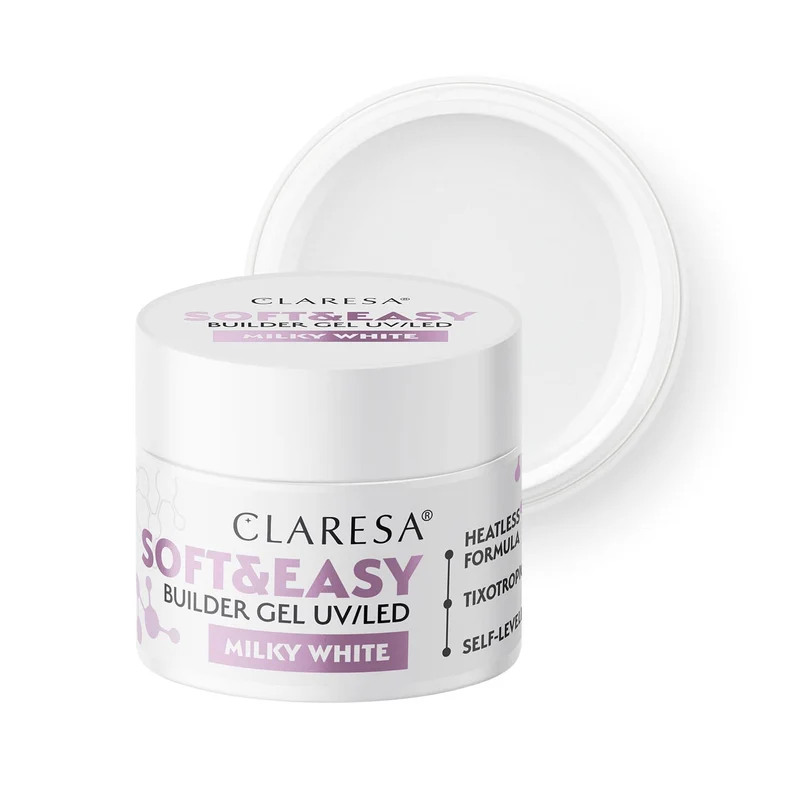 Claresa | Gel de construction - Soft & Easy - Milky White 12g
