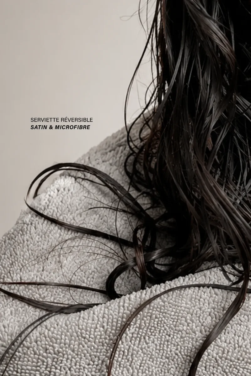 Serviette Cheveux Réversible Microfibre & Satin - Hair Towel