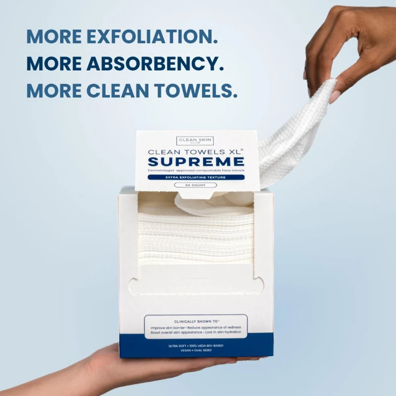 Clean Skin Club Towels XL Supreme 50 count