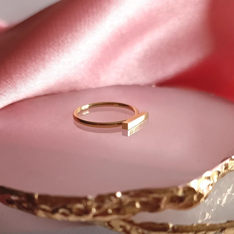 Pop My Nails | Bague en acier inoxydable Andréa - couleur or