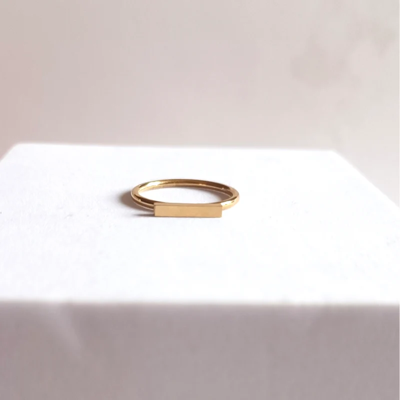 Pop My Nails | Bague en acier inoxydable Andréa - couleur or