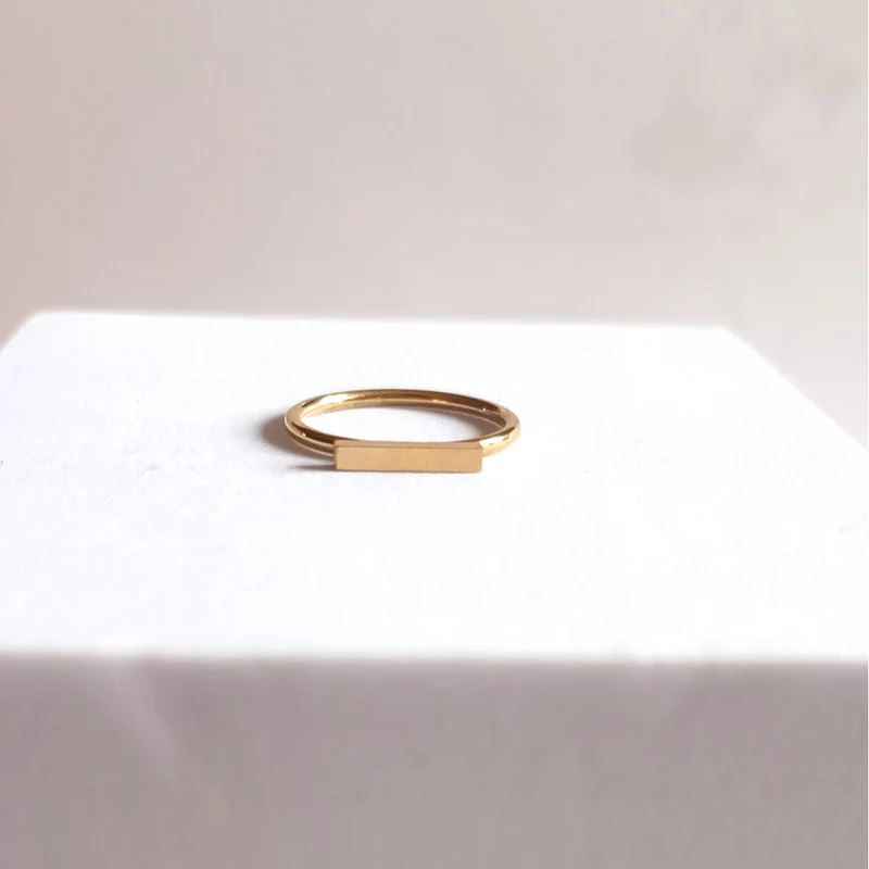 Pop My Nails | Bague en acier inoxydable "Andréa" - couleur or