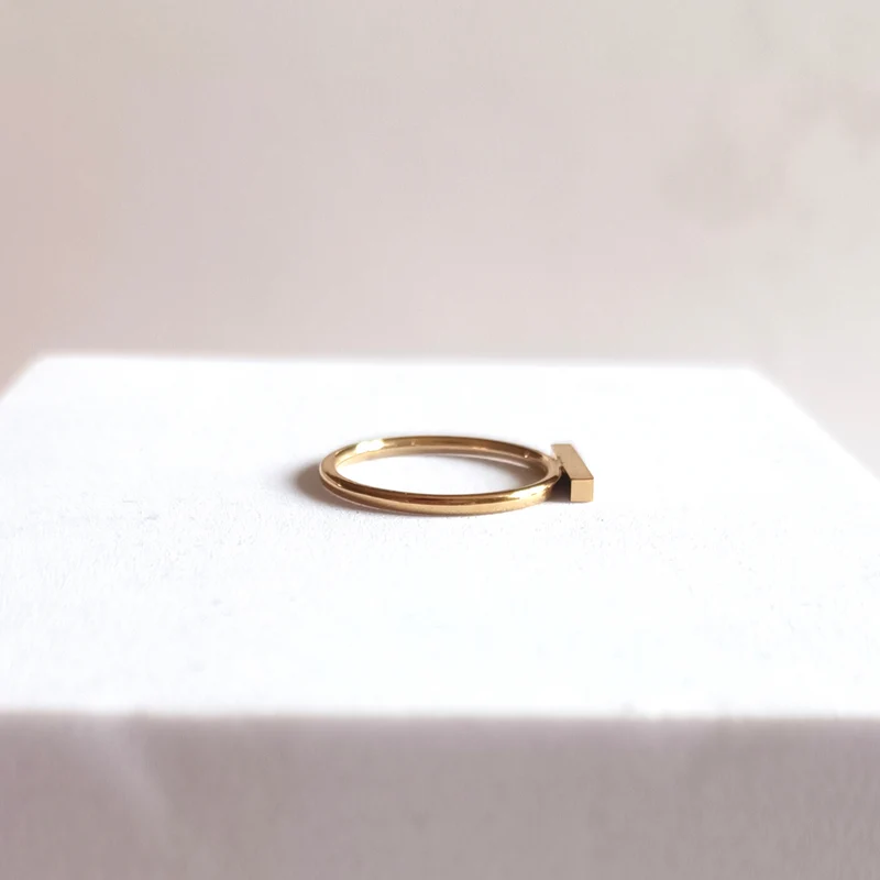Pop My Nails | Bague en acier inoxydable "Andréa" - couleur or