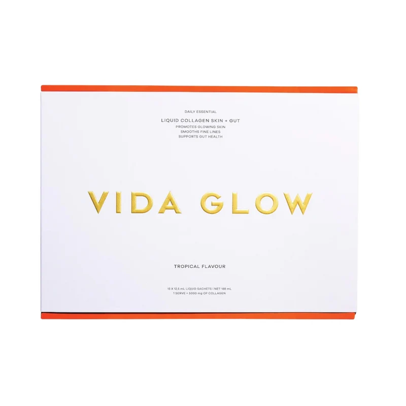 Vida Glow Liquid Collagen Skin+Gut Tropical 15 x 12.5ml Sachets