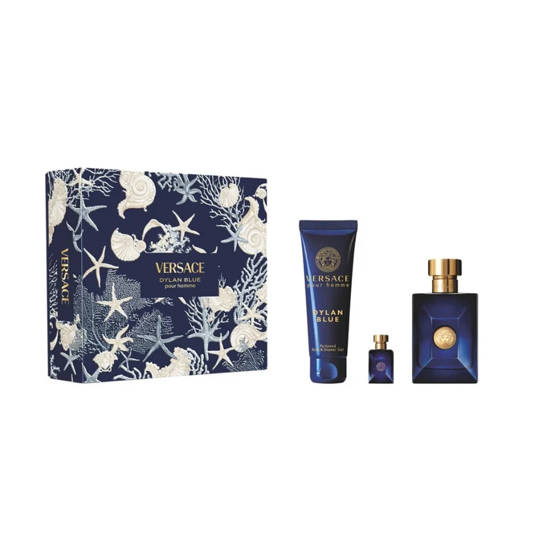Versace Dylan Blue Pour Homme Set (EDT 100ml + Bath & Shower Gel 150ml+ EDP 5ml)