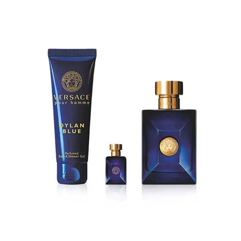 Versace Dylan Blue Pour Homme Set (EDT 100ml + Bath & Shower Gel 150ml+ EDP 5ml)
