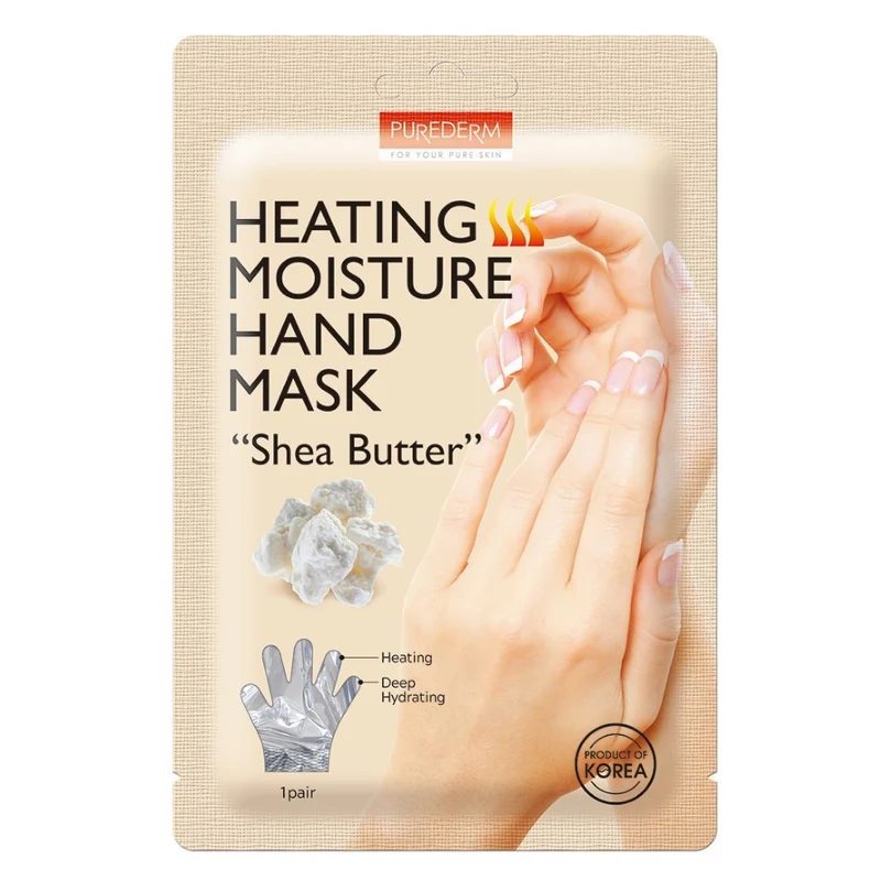 Purederm | Masque hydratant au beurre de karité pour les mains (1 paire de gants)