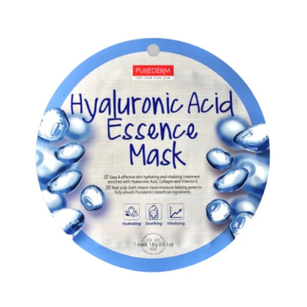 Purederm | Masque en tissu pour le visage - Acide Hyaluronique
