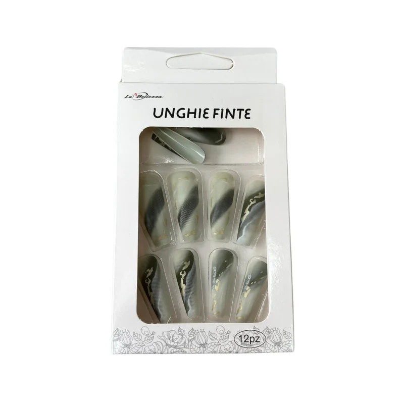 La Bellezza | Press on - Gray matte marble
