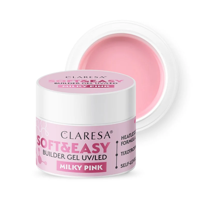 Claresa | Gel de construction - Soft & Easy - Milky Pink 90g