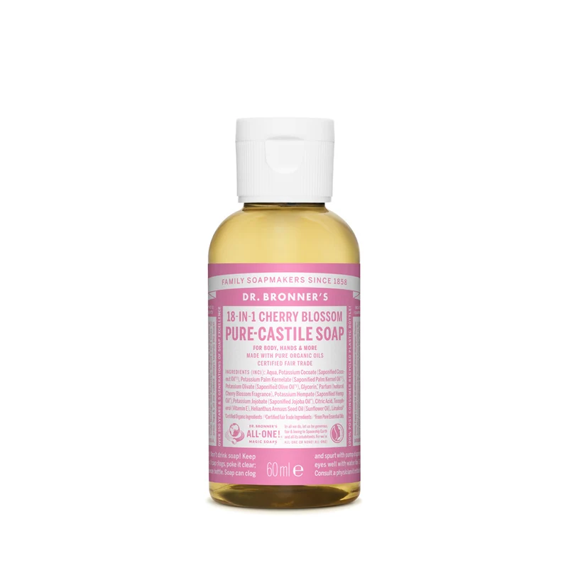 Dr Bronner's • Savon liquide pur végétal - fleur de cerisier 60 ml