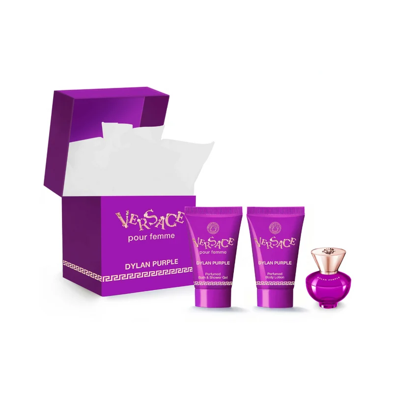 Versace Pour femme Dylan Purple GWP EDT 5ml + Shower Gel 25ml + Body Gel 25ml