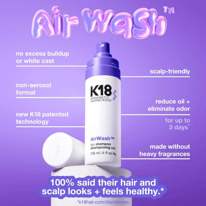 K18 AirWash Dry Shampoo 118ml