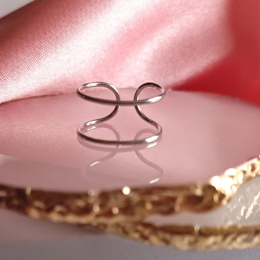 Pop My Nails | Bague en acier inoxydable "Gwena" - couleur argent