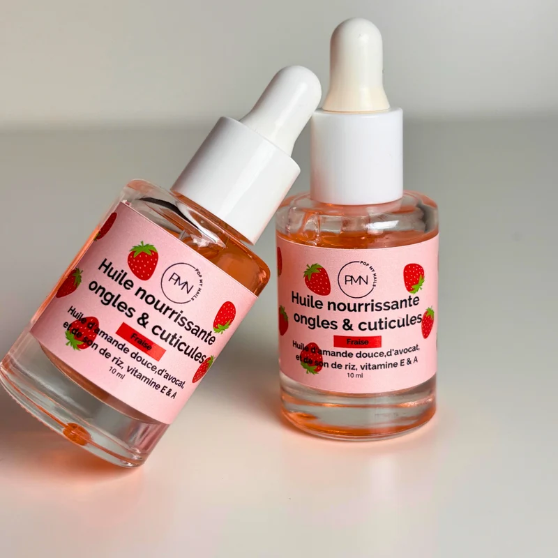 Pop My Nails | Huile nourrissante ongles & cuticules parfum fraise