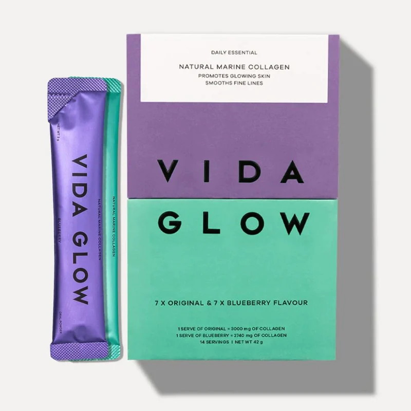 Vida Glow Mixed Natural Marine Collagen Trial Pack 14x3g serves